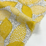 Kokka - Cotton/Linen Sheeting - Marble SUD Bichon Frisé - Yellow
