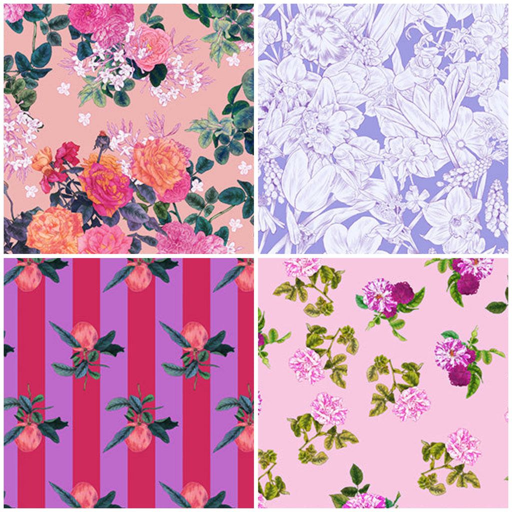 Fat Quarter Bundle - Figo - Rosa - 4 Fat Quarters