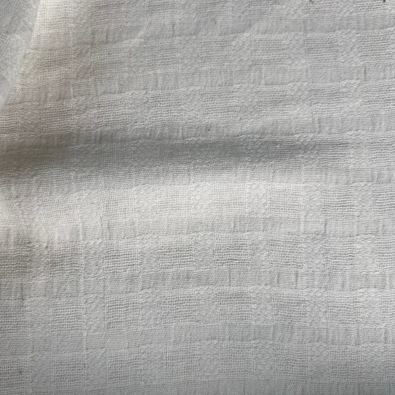 Deadstock - Linen Blend - Textured Gauze - Ivory