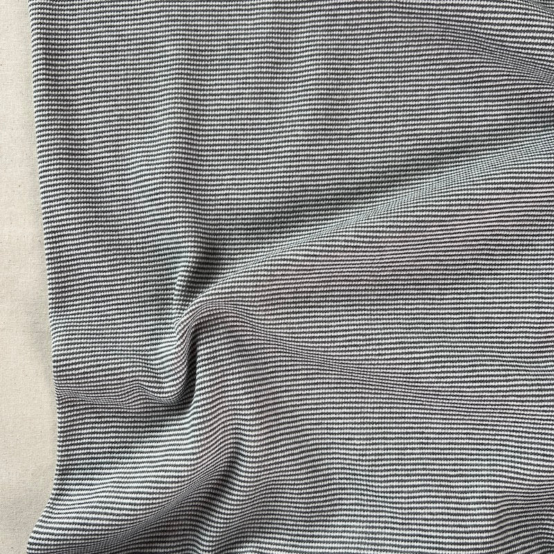 Deadstock - Sweatsuit Fleece - Narrow Stripe - Charcoal