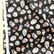SALE - Hokkoh - Cotton Lawn - Pastries - Black