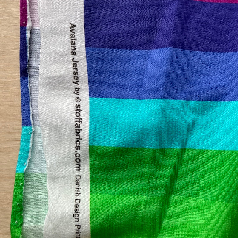 Avalana Knit Jersey - Wide Rainbow Stripe