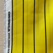SALE-Cosmo - Cotton Poplin - Thin Stripe - Sunshine with Black