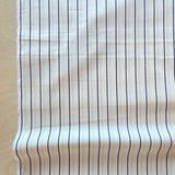 SALE-Cosmo - Cotton Poplin - Thin Stripe - Cream and Navy