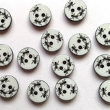 Textile Garden - Polyester Button - 12mm - Ants