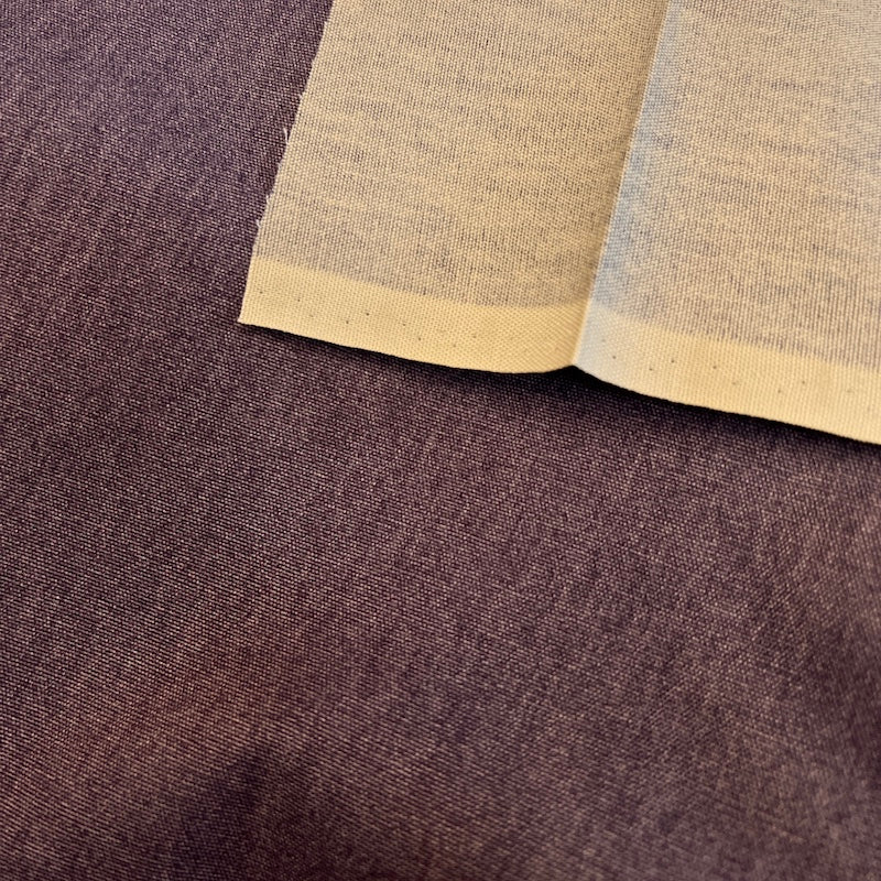 Cosmo - Cotton Printed Canvas - Purple over Tan