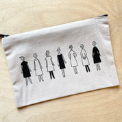 Lecien - Cosmo - Embroidery Cloth - Zipper Pouch - 100 Persons - Various Styles