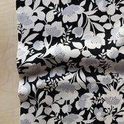 Sevenberry - Cotton Oxford - Floral - White and Black