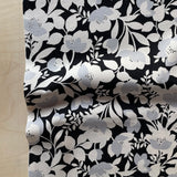 Sevenberry - Cotton Oxford - Floral - White and Black