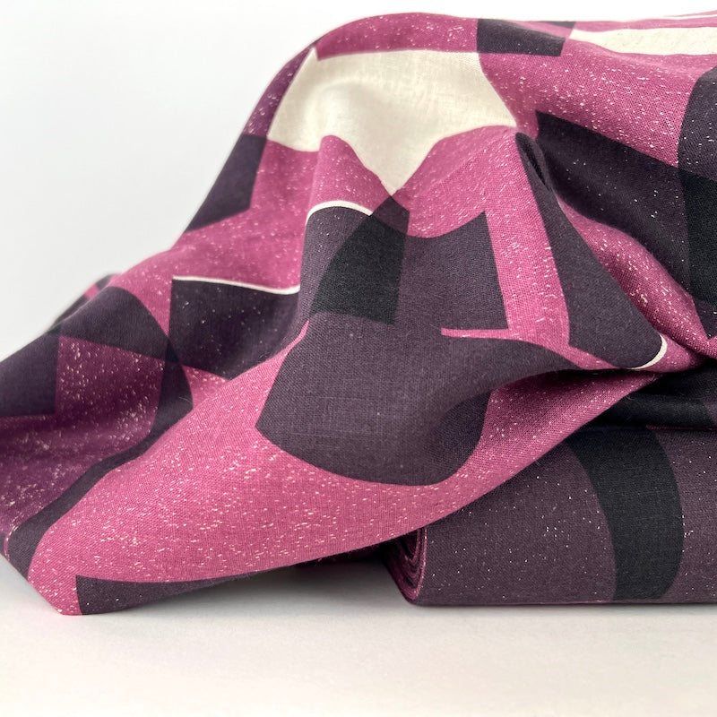 Hokkoh - Cotton/Linen Sheeting - Geometric Purple