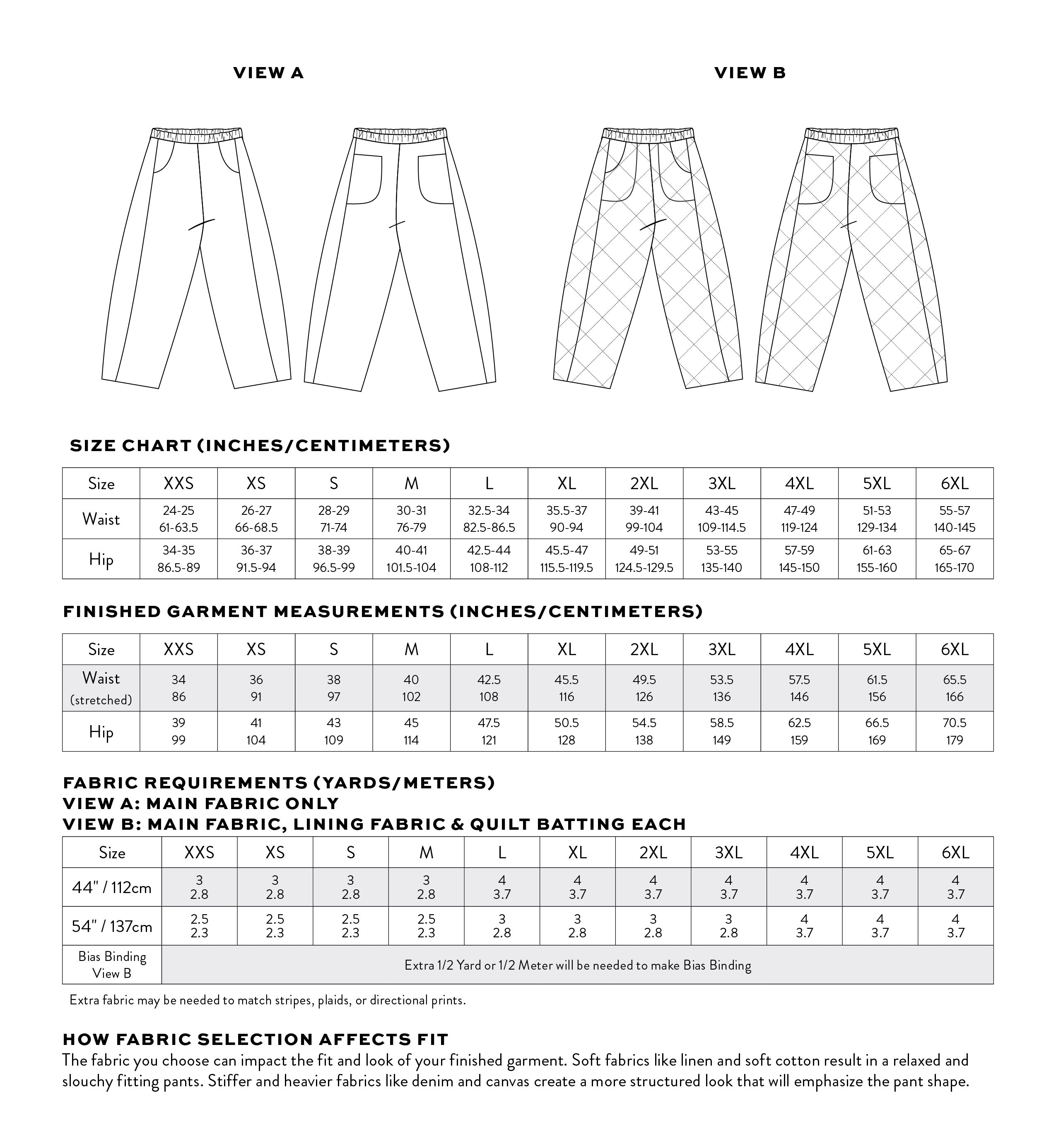 Matchy Matchy Sewing Club - Kite Pants - PDF and Printed Pattern