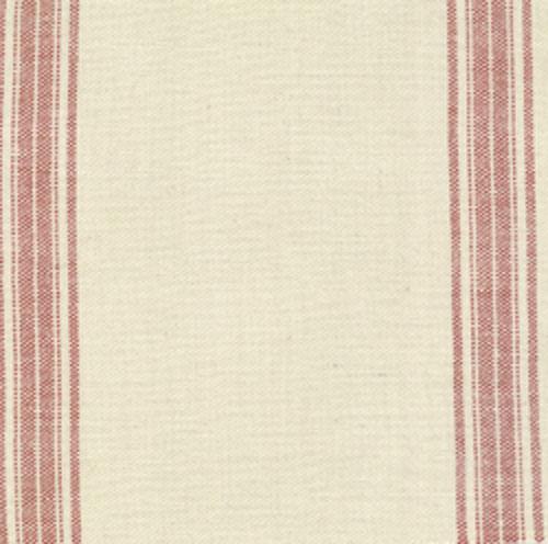 Moda - 16" Cotton Toweling - Rural Jardin - Natural with Red