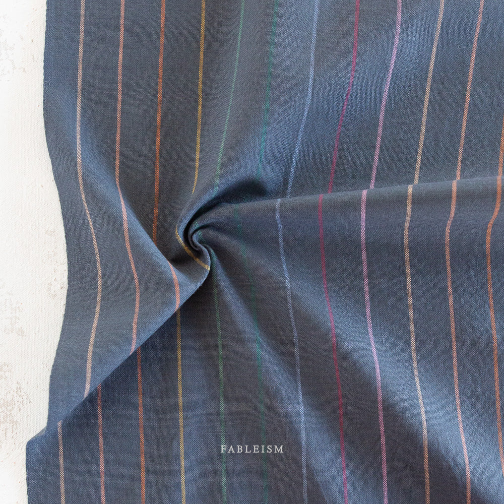 Fableism - Lucky Loom - Skinny Stripe - Dark Rainbow