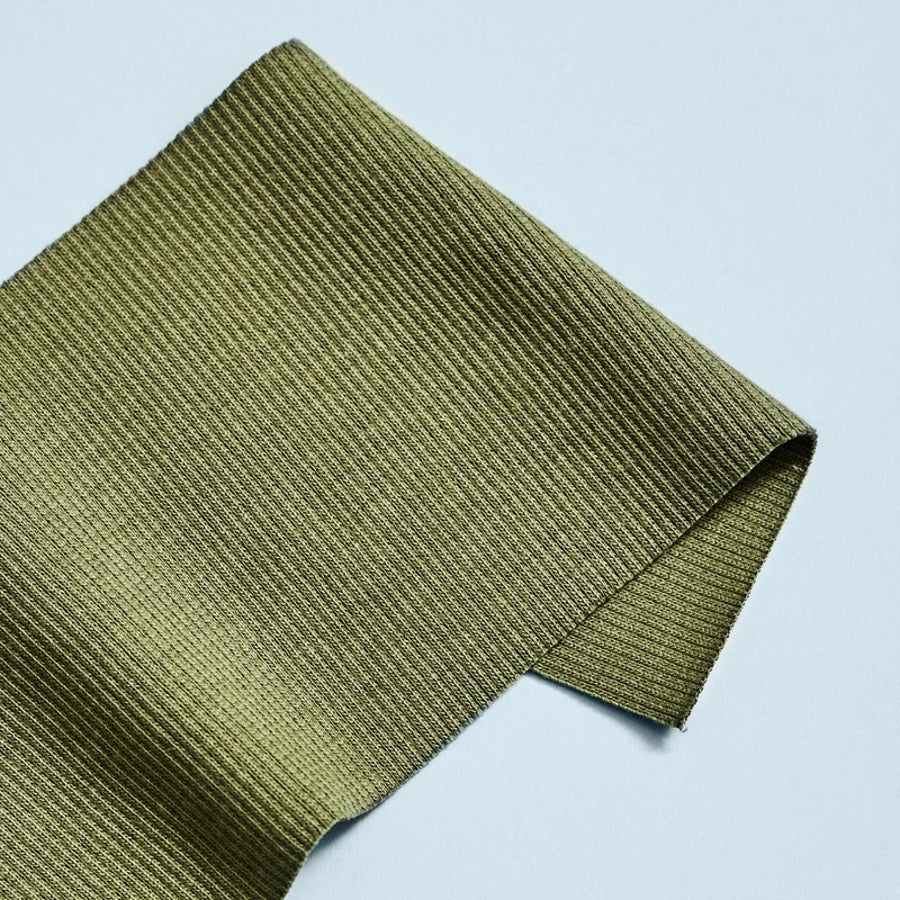 Mind the Maker - Organic Cotton Ribbing - Olive Green