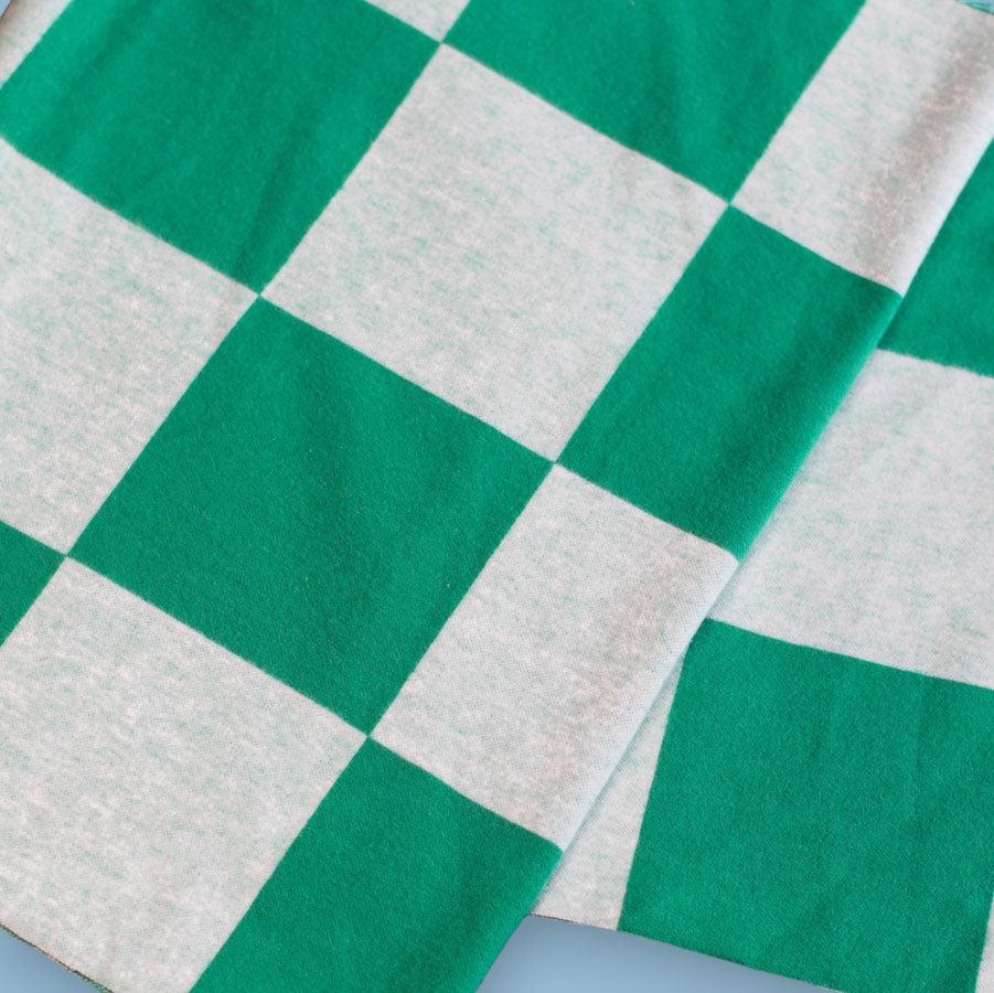 Mind the Maker - Organic Cotton Brushed Jacquard Knit - Square - Jolly Green