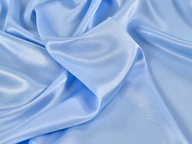 Sale - Fabric Godmother - Ecovero Viscose Satin - Bardot - Sky Blue