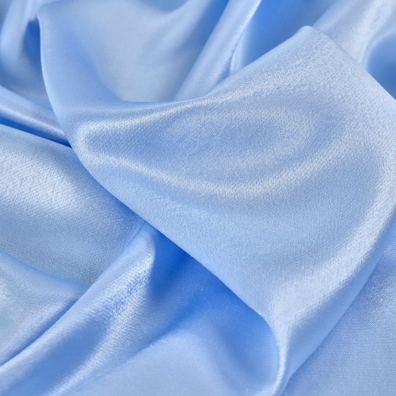 Fabric Godmother - Ecovero Viscose Satin - Bardot - Sky Blue
