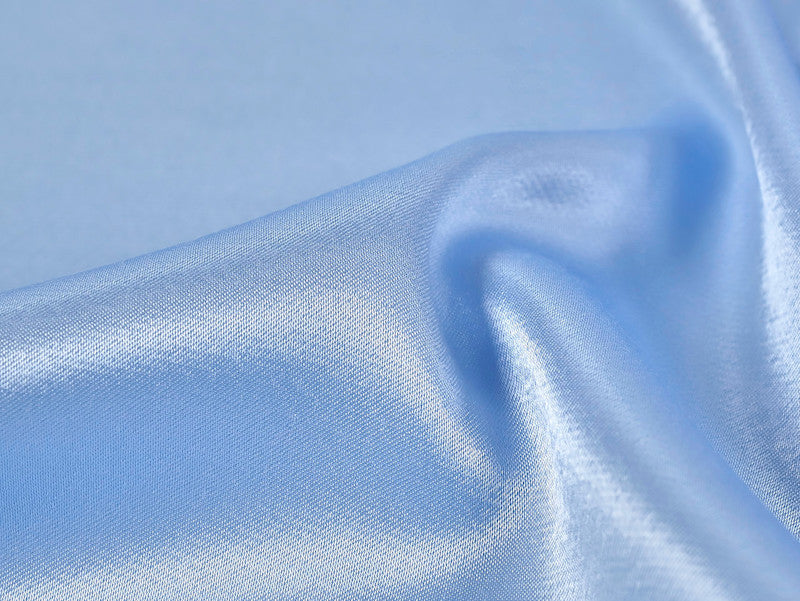 Fabric Godmother - Ecovero Viscose Satin - Bardot - Sky Blue
