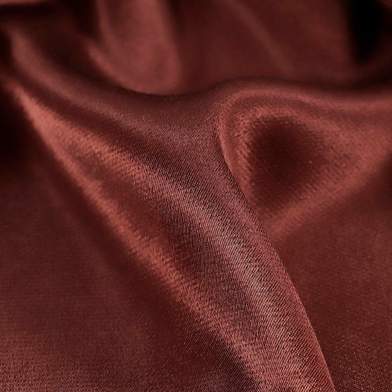 Fabric Godmother - Ecovero Viscose Satin - Bardot - Chocolate