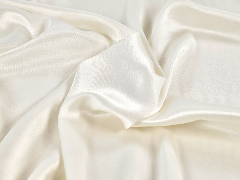 Fabric Godmother - Ecovero Viscose Satin - Bardot - Ivory