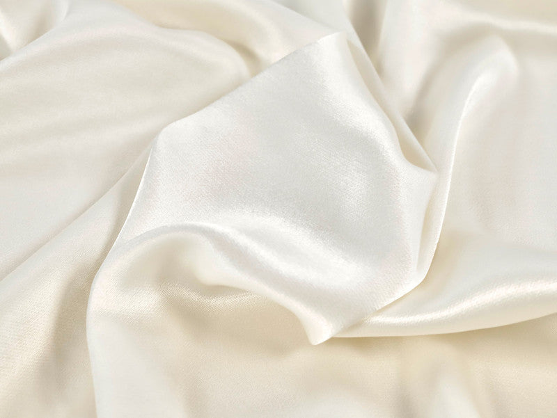 Fabric Godmother - Ecovero Viscose Satin - Bardot - Ivory