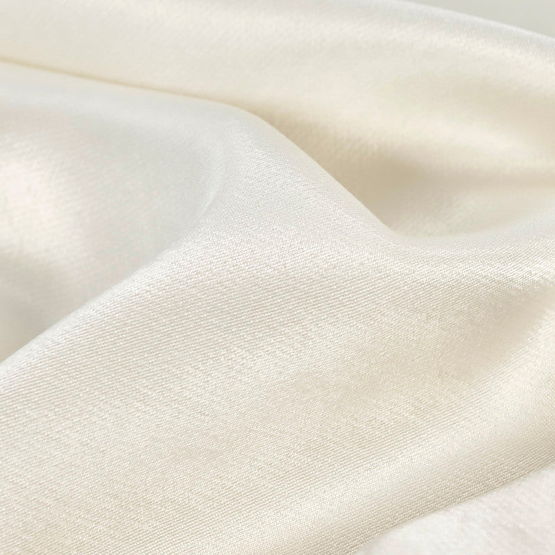 Fabric Godmother - Ecovero Viscose Satin - Bardot - Ivory