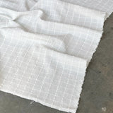 Millie Windowpane Jacquard - Cotton/Rayon Blend - Milk