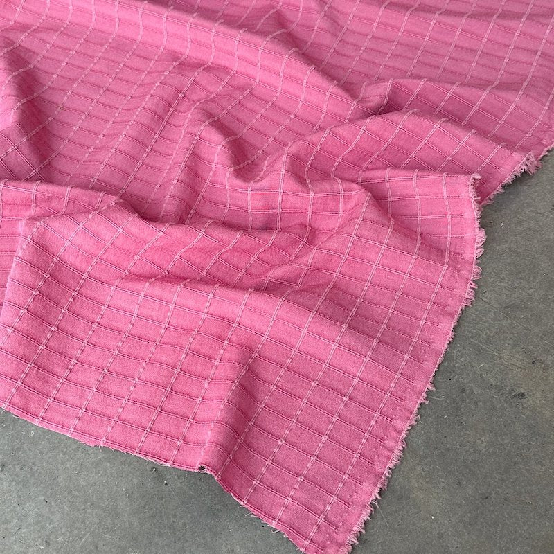 Millie Windowpane Jacquard - Cotton/Rayon Blend - Sorbet