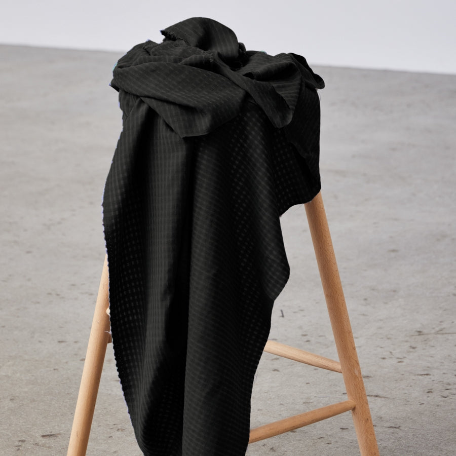 meet MILK - Checked Tencel Voile - Saba Sheer - Black