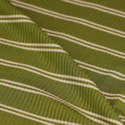 meet MILK - Tencel Rib Knit Jersey - Derby Stripe - Tea Green