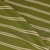 meet MILK - Tencel Rib Knit Jersey - Derby Stripe - Tea Green