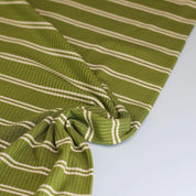 meet MILK - Tencel Rib Knit Jersey - Derby Stripe - Tea Green