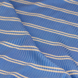 meet MILK - Tencel Rib Knit Jersey - Derby Stripe - Bright Blue