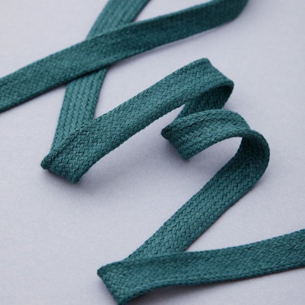 Mind the Maker - Flat Cotton Cord - 10 MM - Bottle Green