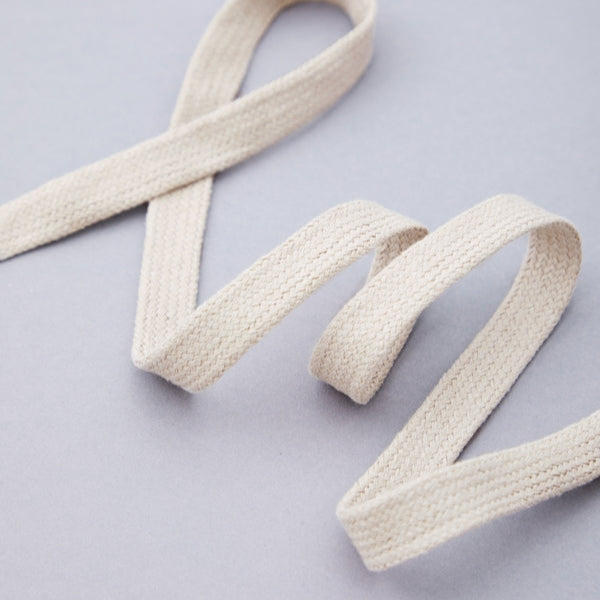 Mind the Maker - Flat Cotton Cord - 10 MM - Natural