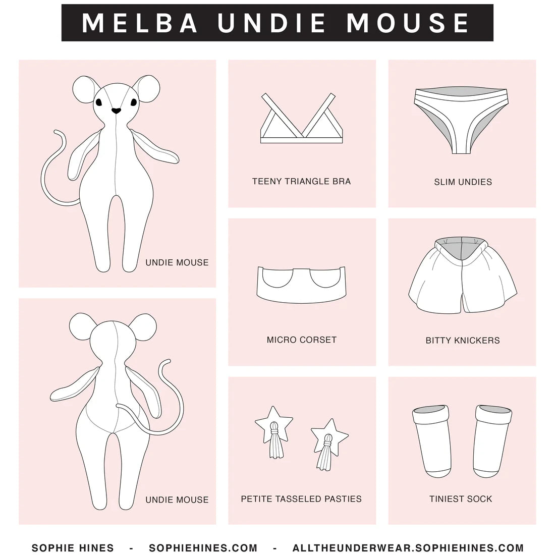 Sophie Hines - Melba Undie Mouse Pattern