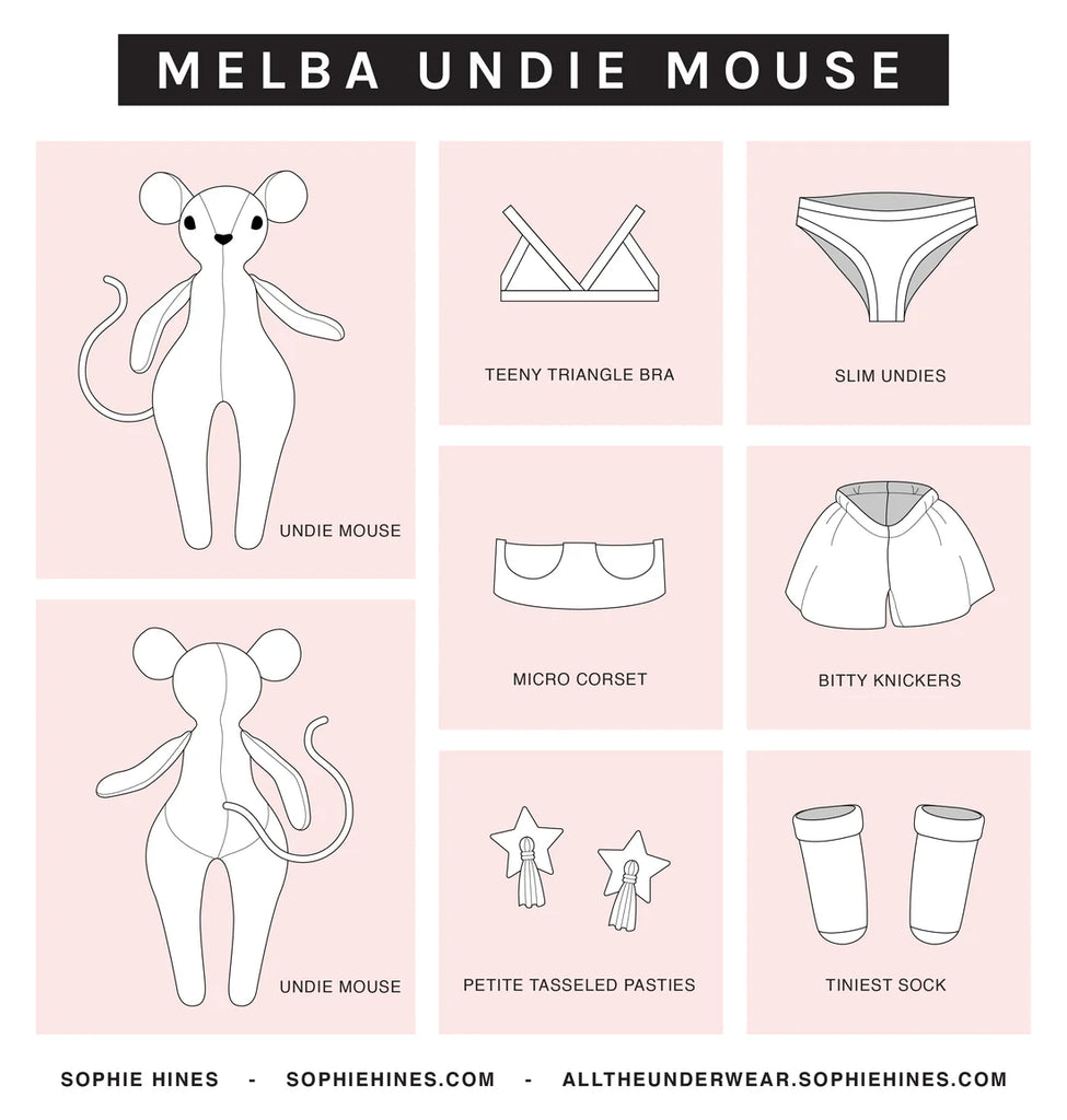 Sophie Hines - Melba Undie Mouse Pattern