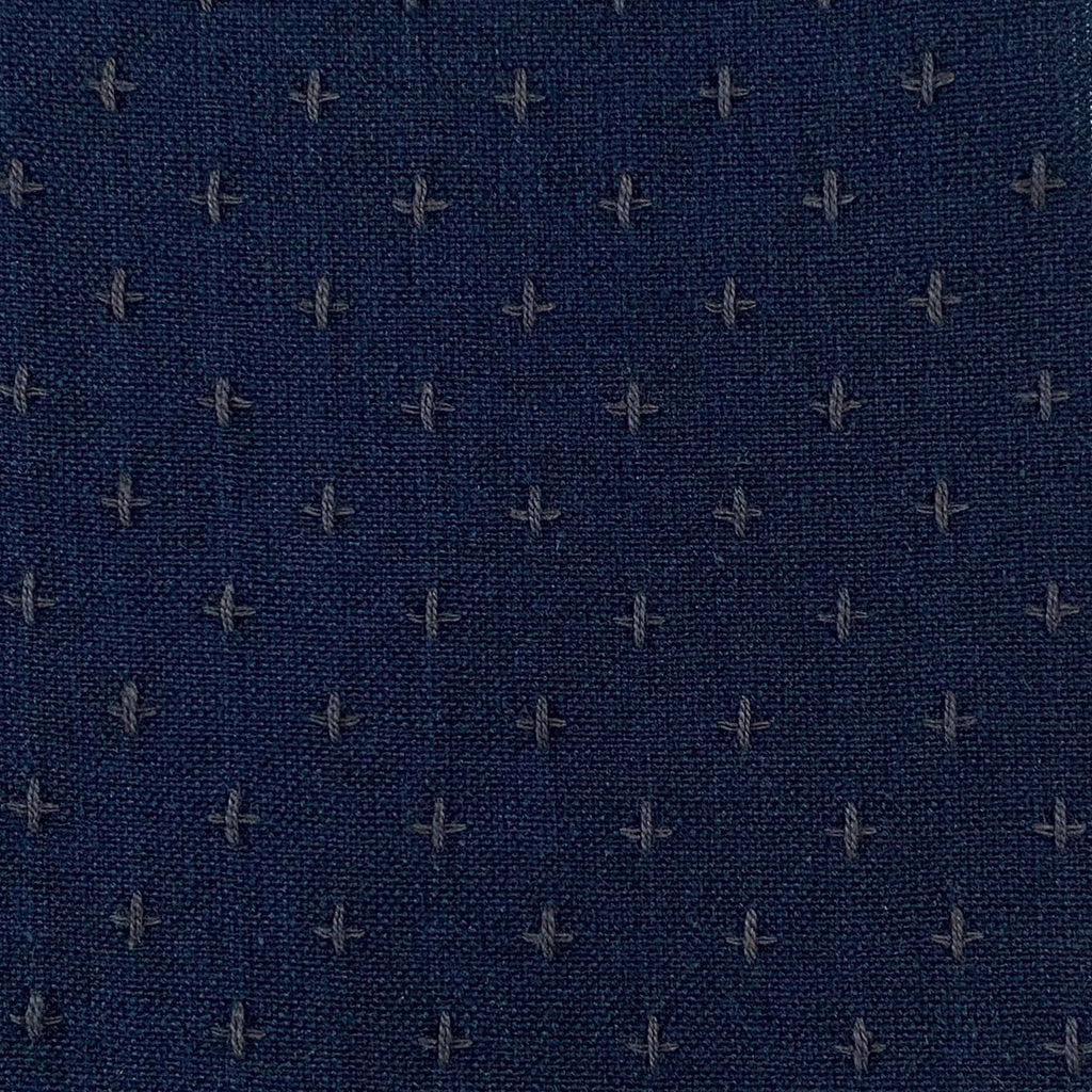 Diamond Textiles - Nikko Geo - Plusses - Navy with Gray