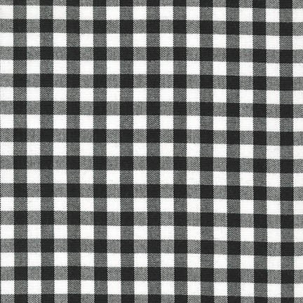 Robert Kaufman - Carolina Gingham - Black - 1/4" Check