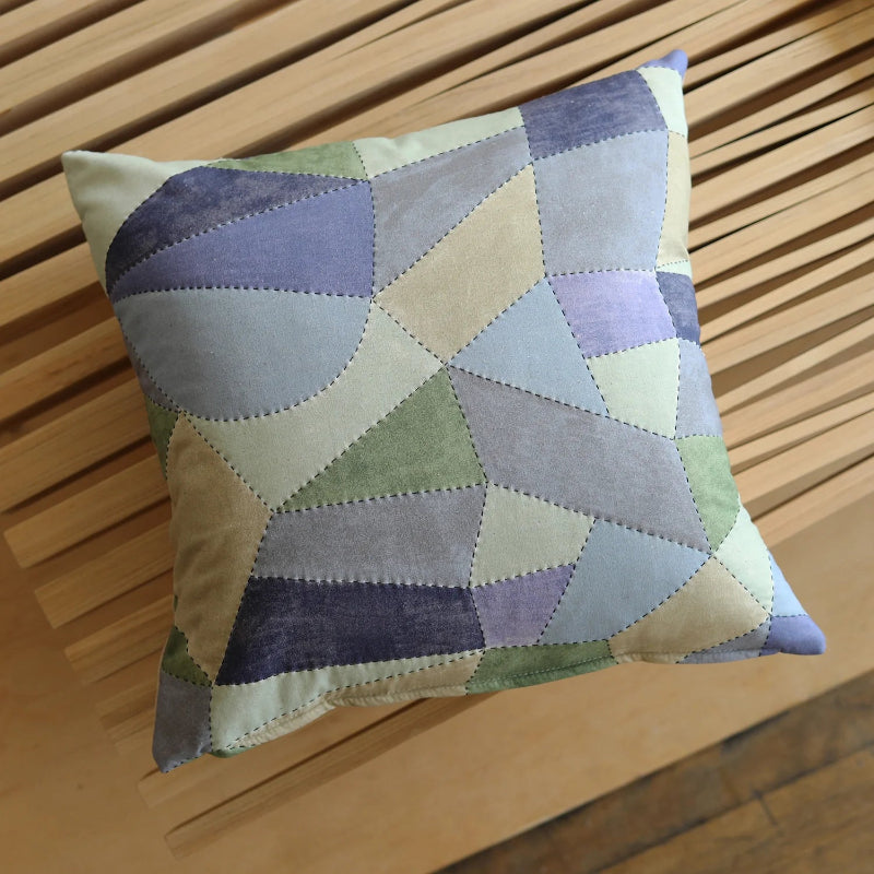 Kokka - Cotton/Linen Sheeting - Pathway by Bookhou - Shapes - Blue