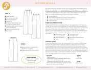 Paradise Patterns - Protea Pants - PDF and Printed Pattern