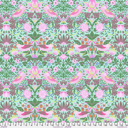 Free Spirit - Kaffe Fassett x The Original Morris & Co. - Strawberry Thief - Aqua