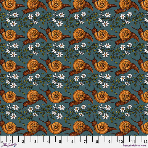 Free Spirit - Garden Bed - Snail Stripe - Turquoise