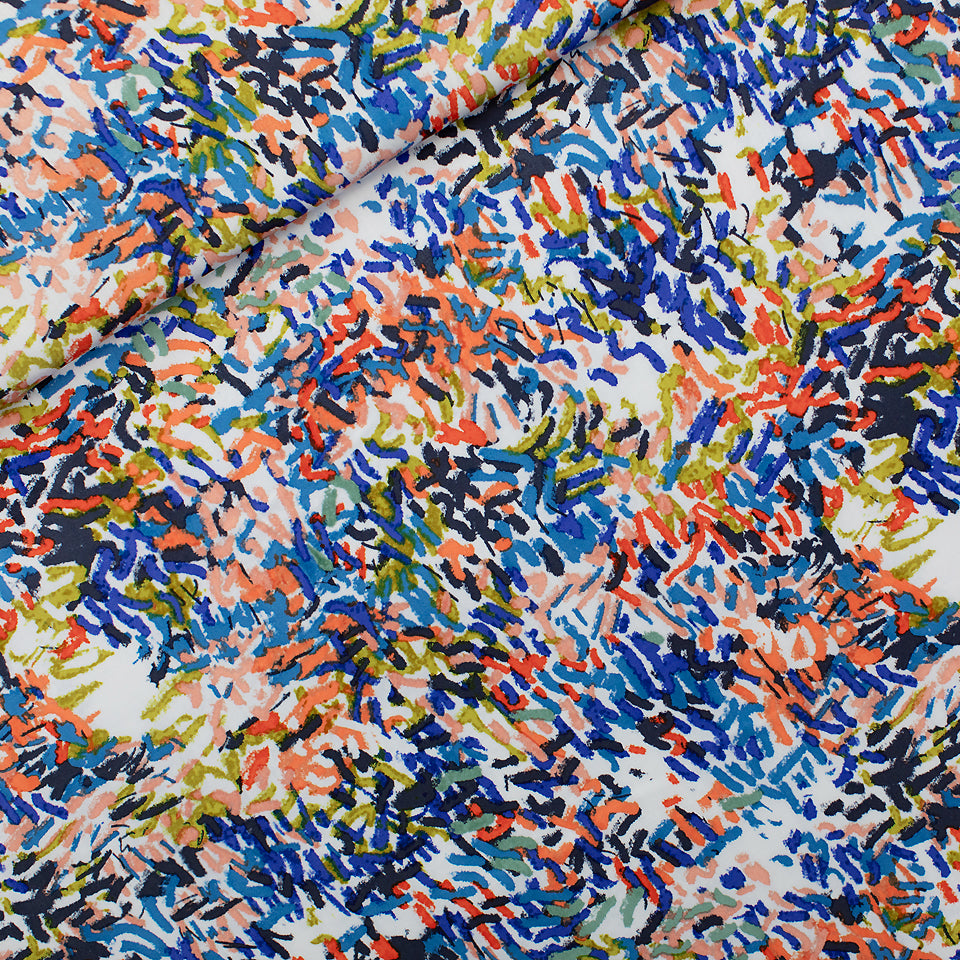 See You at Six - Ecovero Viscose Rayon Satin - Paint Fun