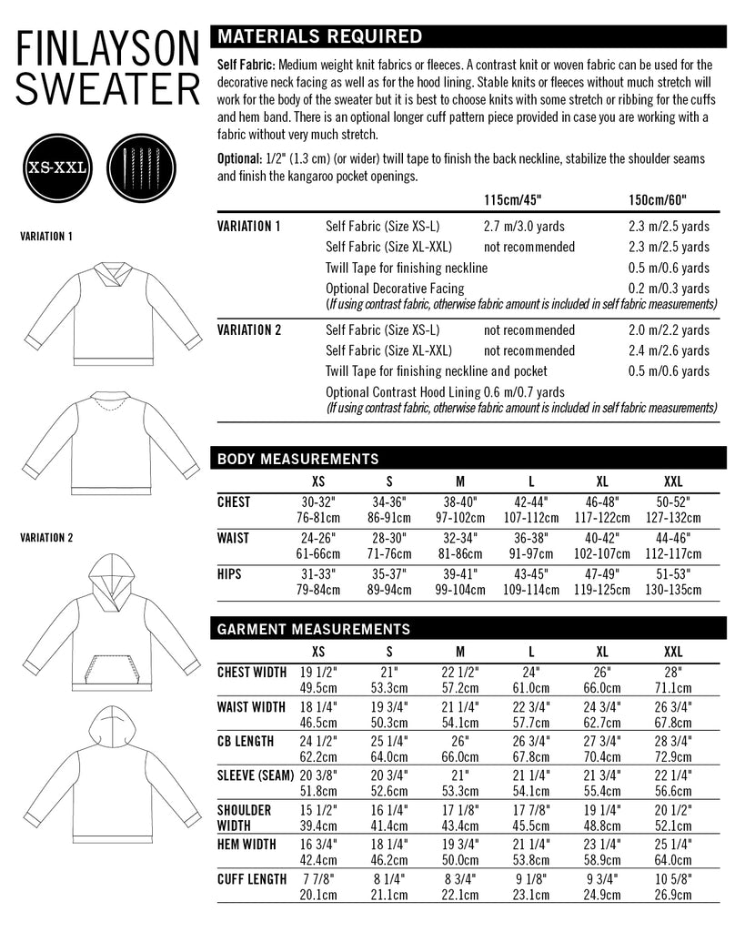 Thread Theory - Finlayson Sweater - PDF and Printed Pattern