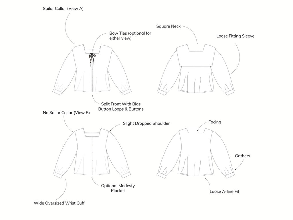 Madswick - Rosamund Blouse - PDF and Printed Pattern