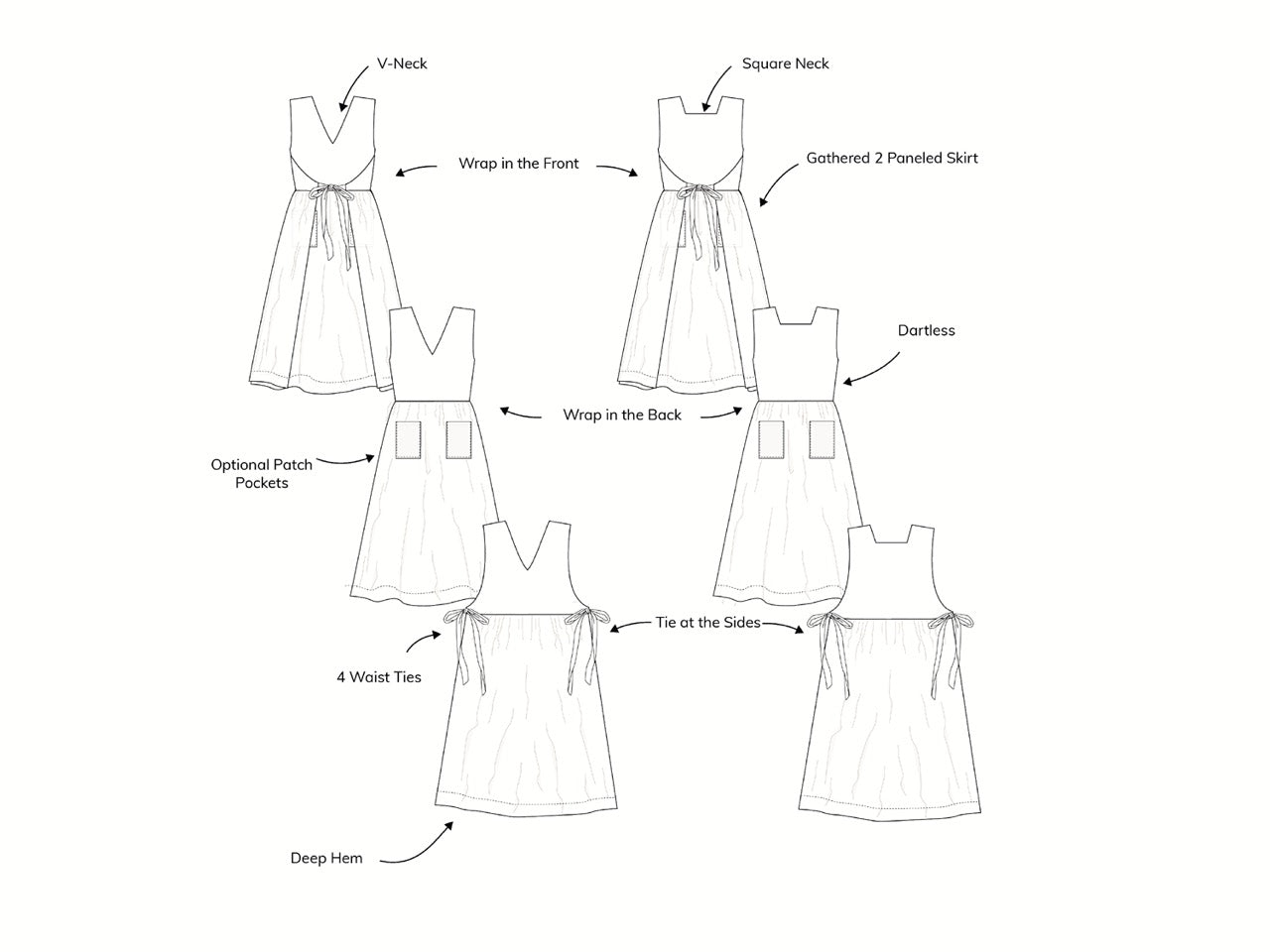Madswick - Ginkgo Pinafore - PDF and Printed Pattern