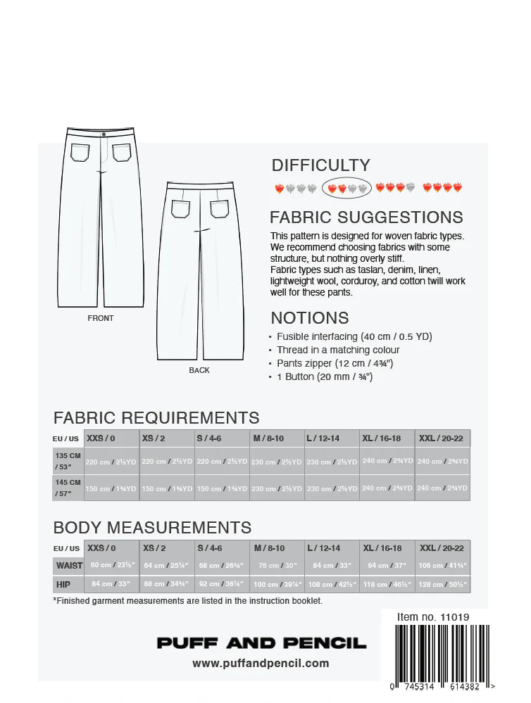 Puff and Pencil - Peachy Pants
