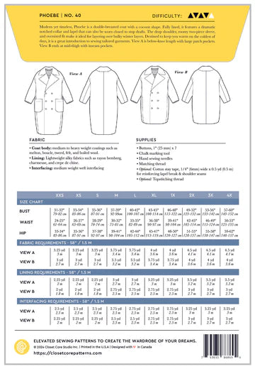 Closet Core - Phoebe Coat - XXS-4X