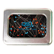 Quilters Select - Pin Tin w/ Glass Head Pins - 100ct - Orange/Blue